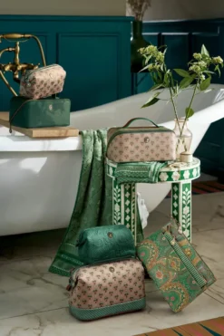 Necessaire Cyrille Mittelgroß Jaipur Flower Grün