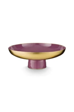 Niedriges Schale Metall Lila 12.5cm