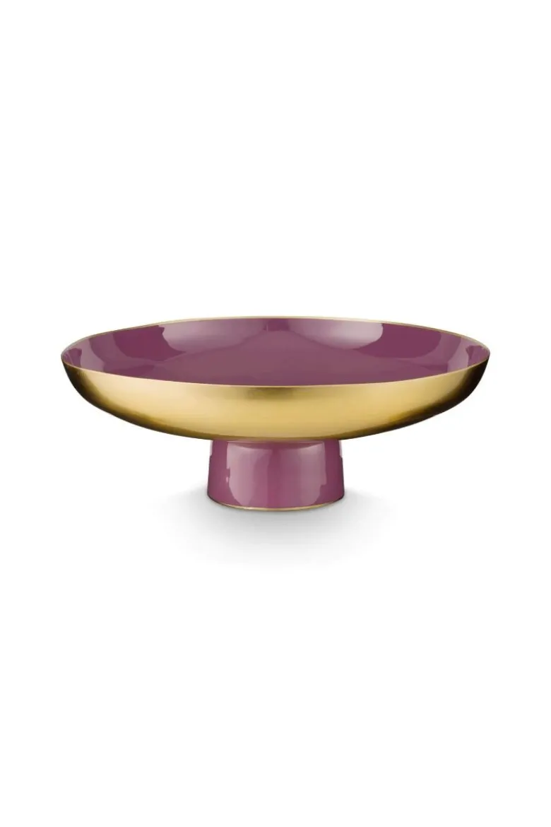 Niedriges Schale Metall Lila 12.5cm
