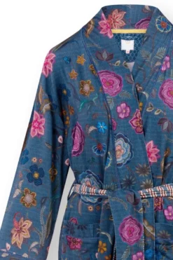 Nisha Kimono Coco Flower Blau