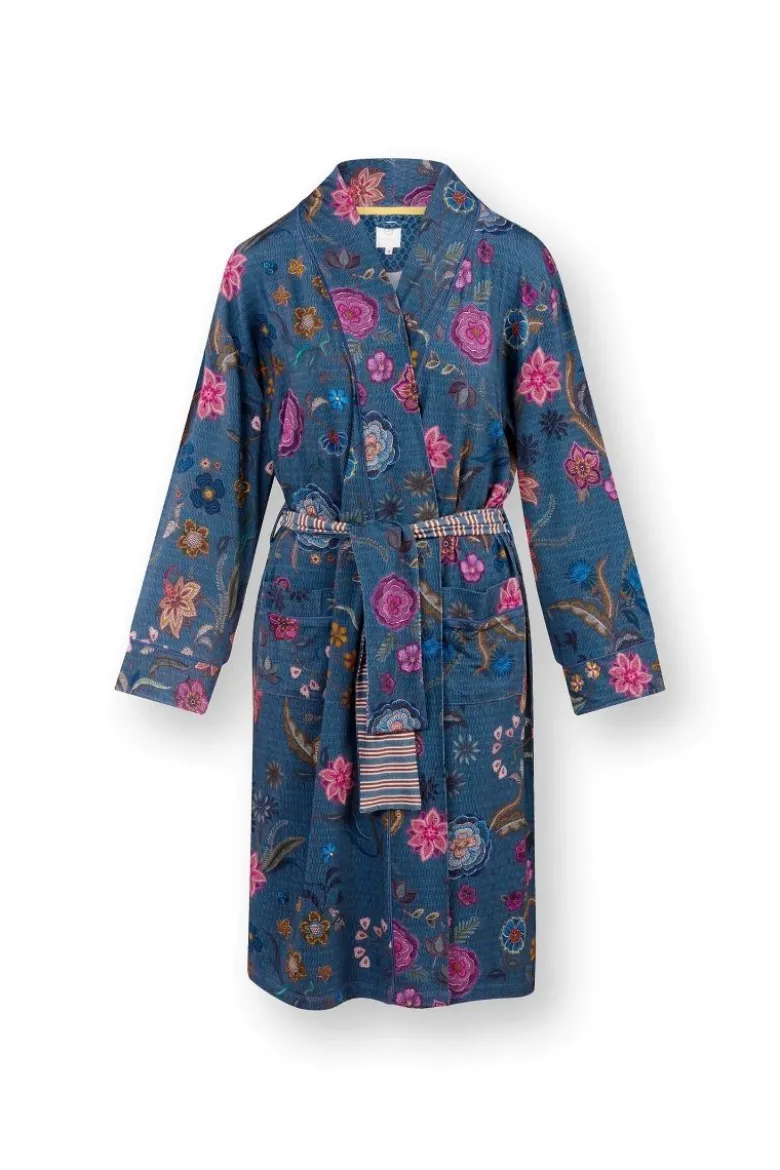 Nisha Kimono Coco Flower Blau