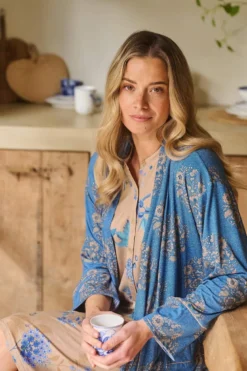 Nisha Kimono Namaste Blau