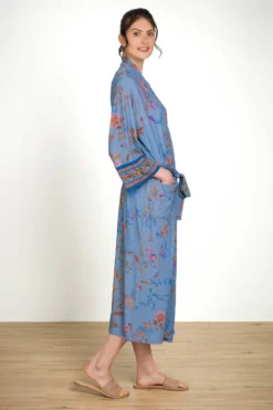 Noa Kimono Bodhi Flower Blau