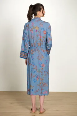 Noa Kimono Bodhi Flower Blau