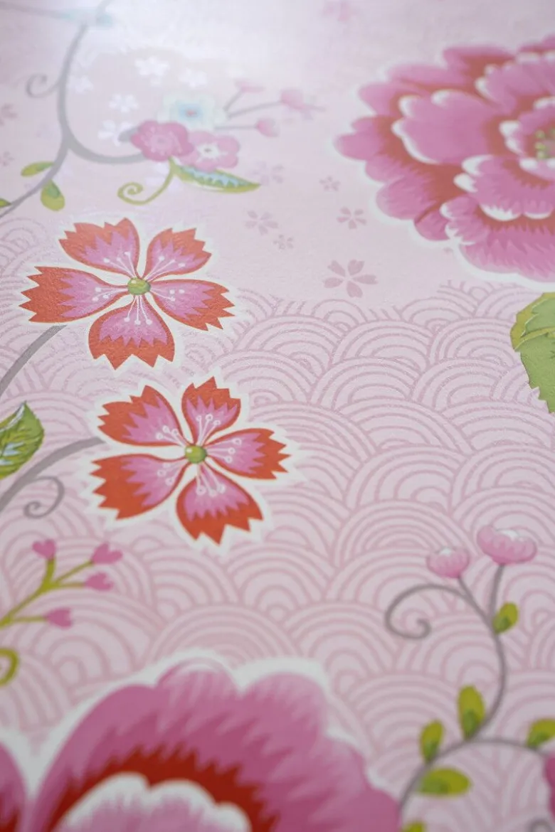 Pip Studio Birds in Paradise Vliestapete Rosa