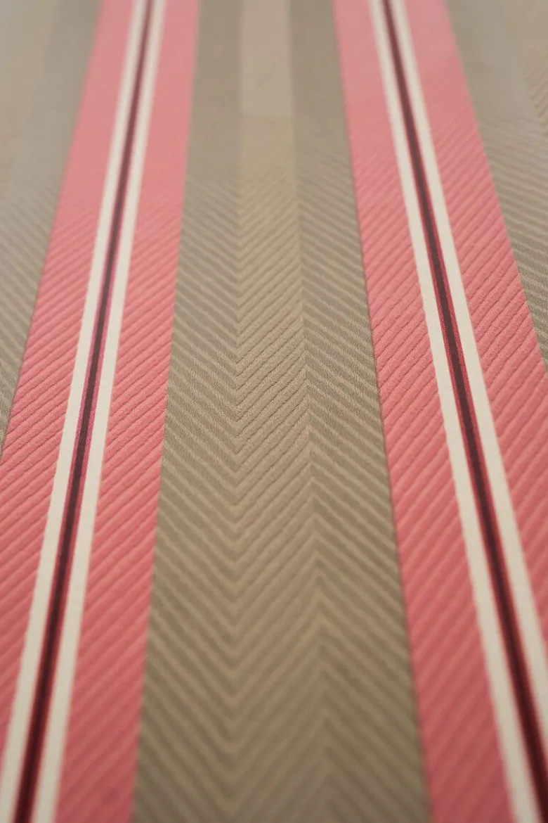 Pip Studio Blurred Lines Vliestapete Khaki/Rosa
