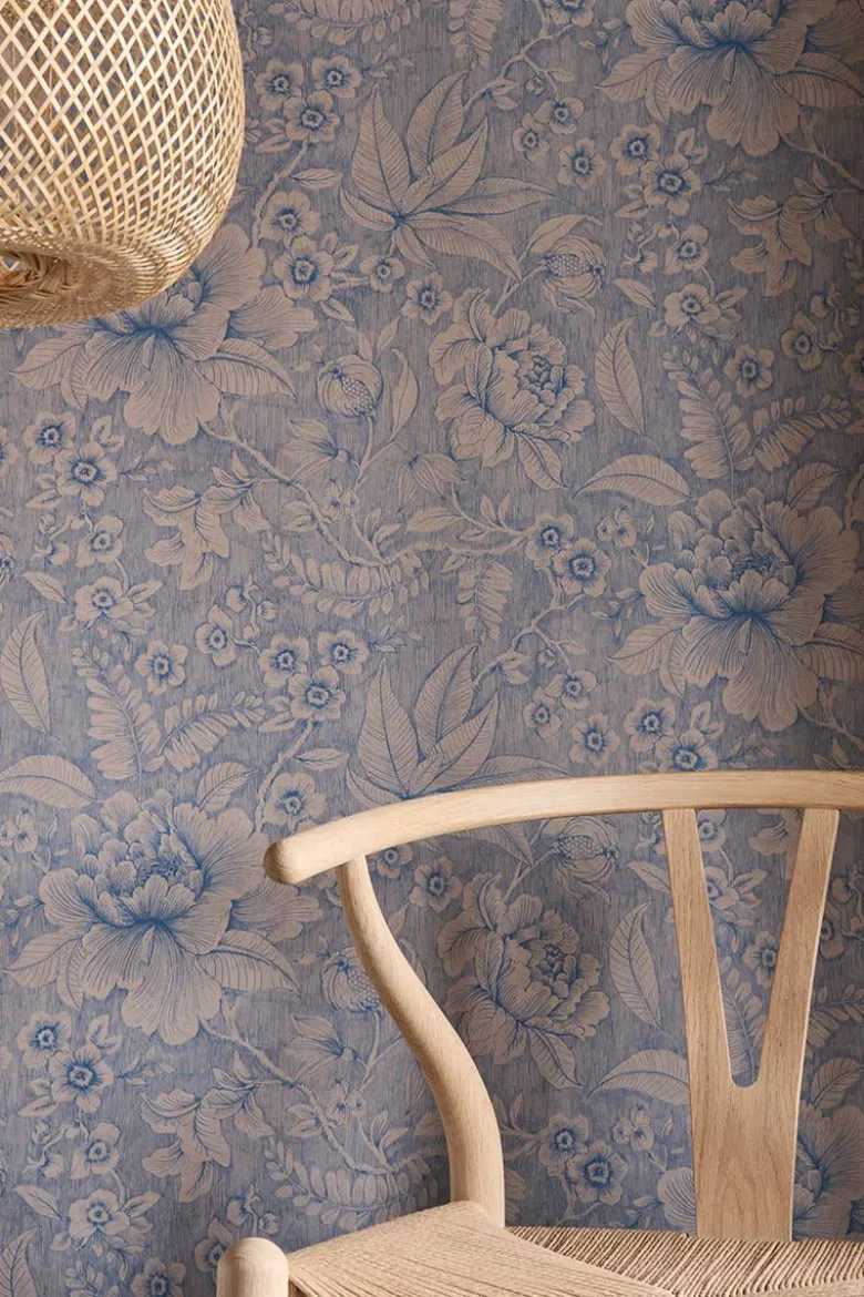 Pip Studio Casa dei Fiori Vliestapete Khaki/Blau