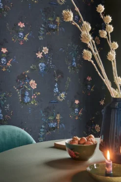 Pip Studio Chinese Porcelain Vinyltapete Dunkelblau