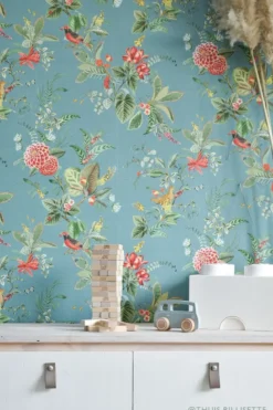 Pip Studio Floris Vliestapete Petrol
