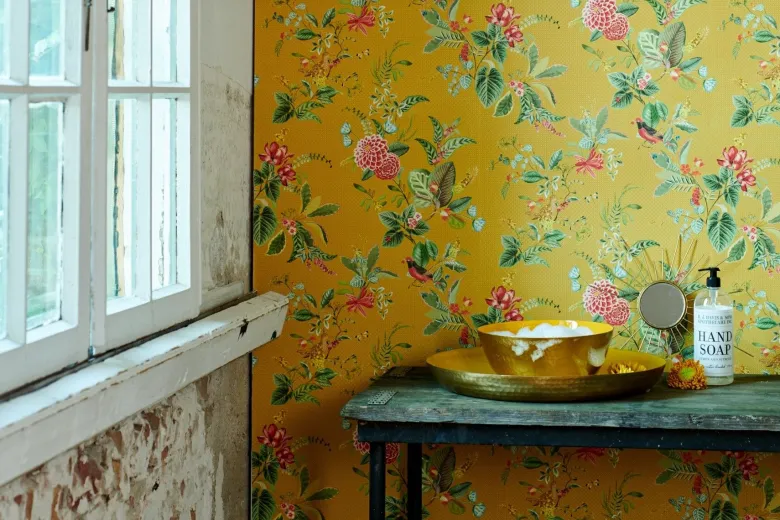 Pip Studio Floris Vliestapete Gelb