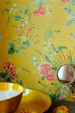 Pip Studio Floris Vliestapete Gelb