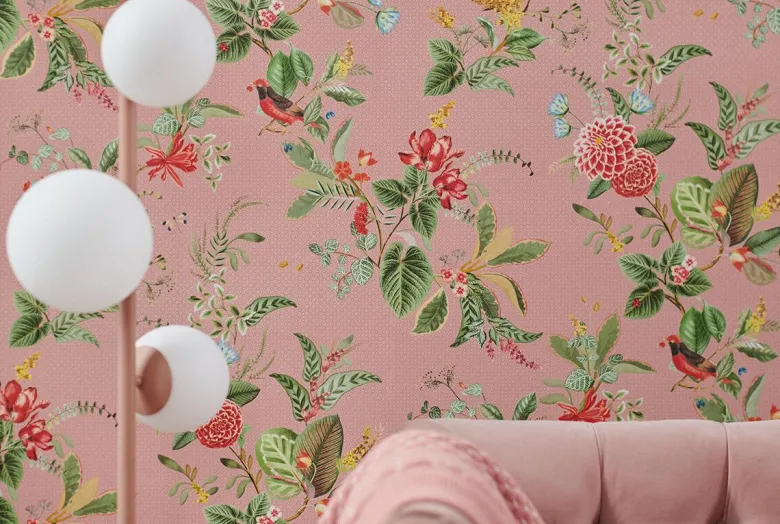 Pip Studio Floris Vliestapete Rosa