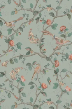 Pip Studio Good Nightingale Vliestapete Hellblau/Grau