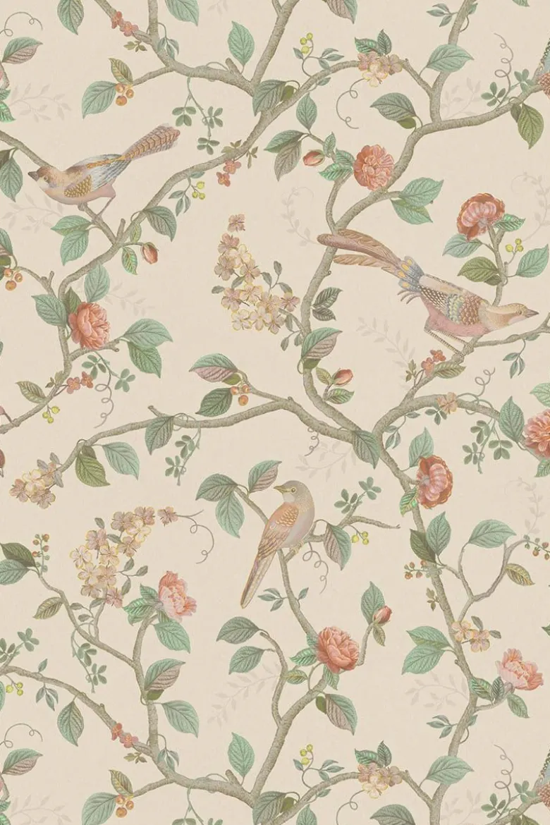 Pip Studio Good Nightingale Vliestapete Gebrochen Weiss