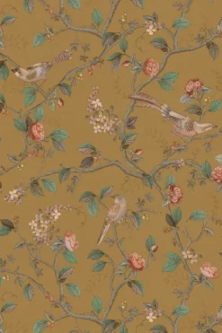 Pip Studio Good Nightingale Vliestapete Ocker