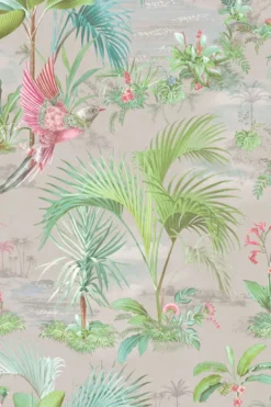 Pip Studio Palm Scene Vliestapete Grau