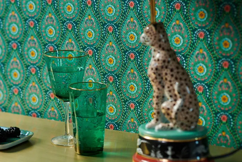 Pip Studio Raindrops Vliestapete Grün