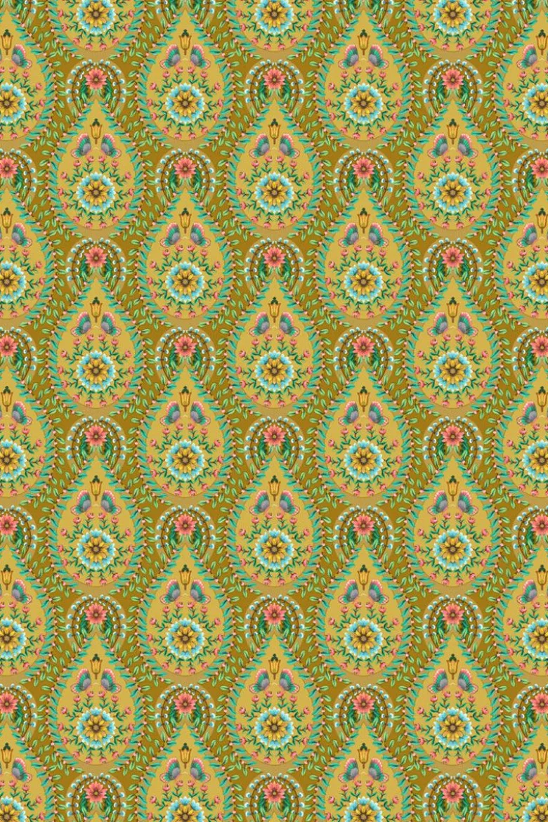 Pip Studio Raindrops Vliestapete Gelb/Ocre
