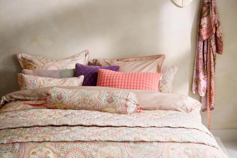 Quilt Jabali Flower Koralle
