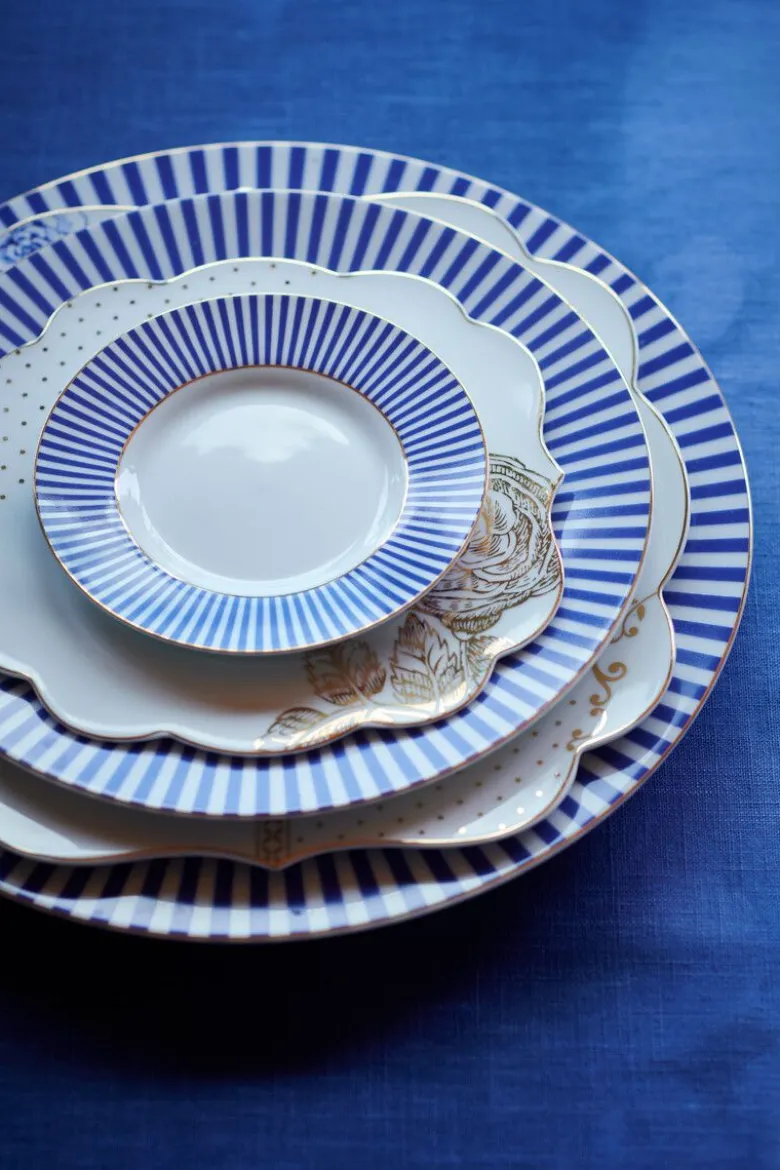Royal Stripes Gebäckteller Blau 17 cm