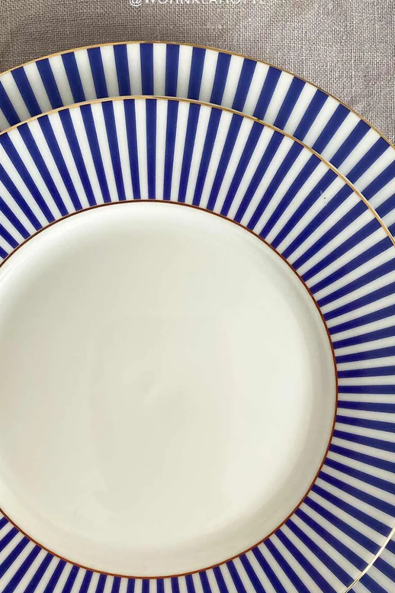 Royal Stripes Gebäckteller Blau 17 cm