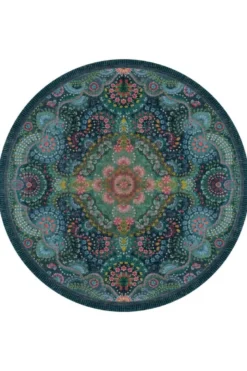 Runde Teppich Moon Delight by Pip Dunkelblau