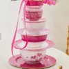 Schale Jolie Punkte Gold Rosa 15cm