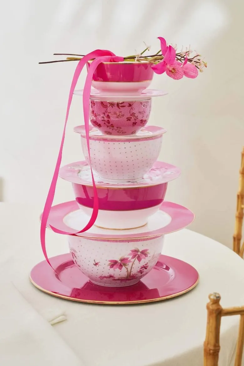 Schale Jolie Punkte Gold Rosa 15cm