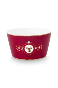 Schale Love Birds Medallion Hirsch Dunkelrot 15cm