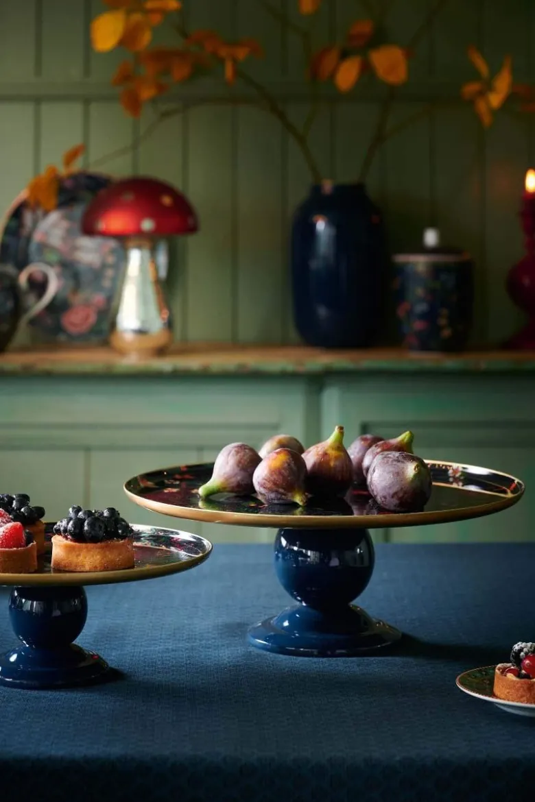 Schale Metall Kugel Berry Blues Blau 24cm