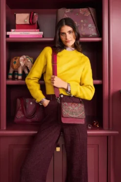 Schultertasche Fenna Klein Il Ricamo Rot