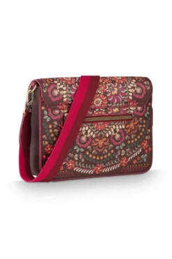 Schultertasche Fenna Mittelgroß Il Ricamo Rot