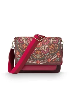 Schultertasche Fenna Mittelgroß Il Ricamo Rot
