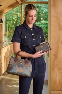 Schultertasche Fia Mittelgroß Jabali Blau