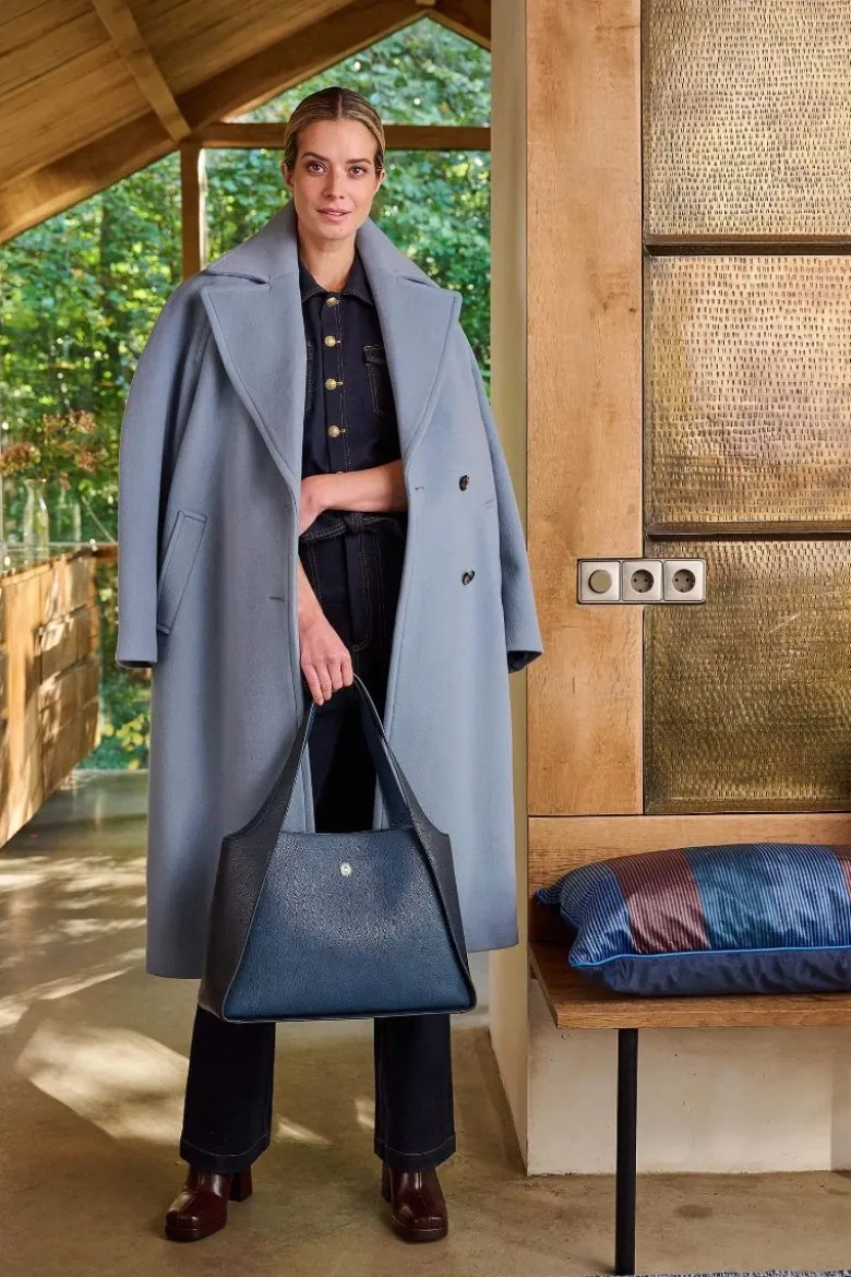 Schultertasche Filou Groß Blau