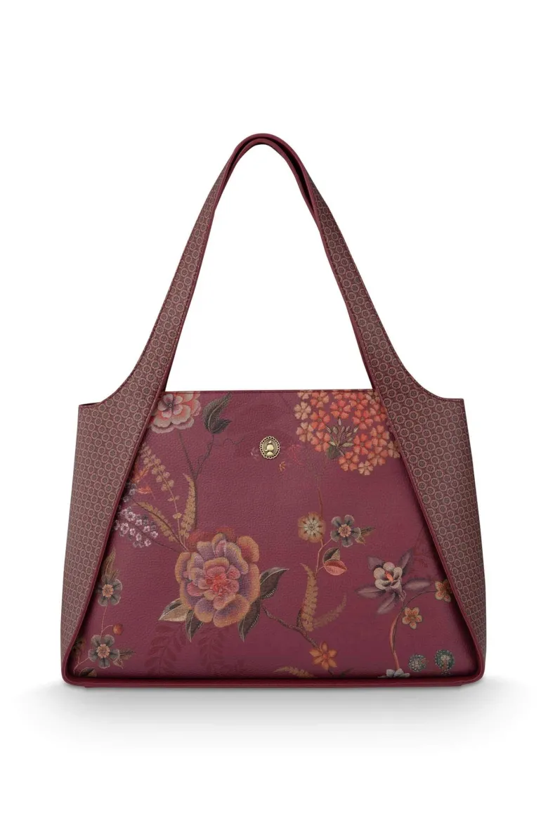 Schultertasche Filou Groß Bodhi Flower Rot