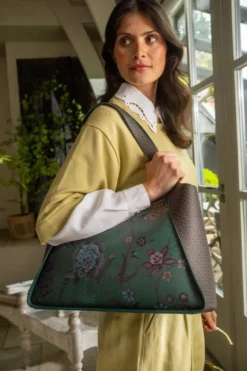 Schultertasche Filou Groß Bodhi Flower Grün