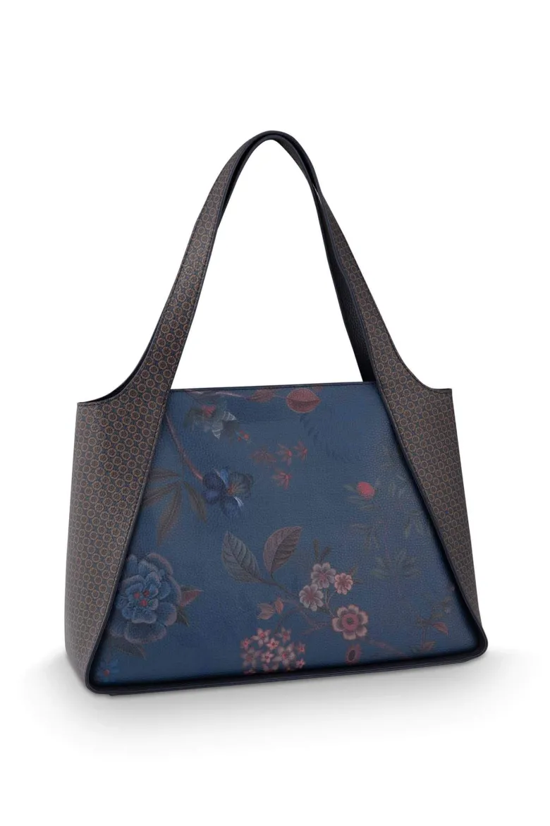 Schultertasche Filou Groß Bodhi Flower Blau