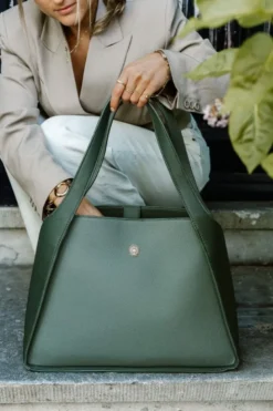 Schultertasche Filou Groß Grün