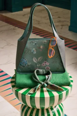 Schultertasche Filou Mittelgroß Bodhi Flower Grün