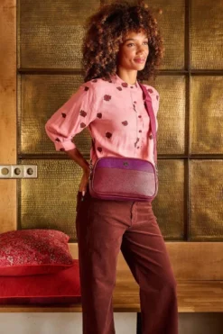 Schultertasche Frida Mittelgroß Lila