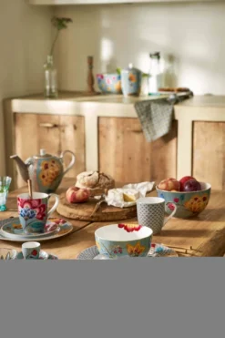Set/4 Egg Cups Blooming Tales Fantasy Blue