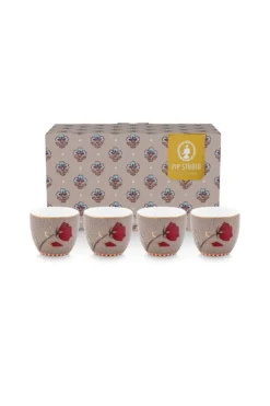 Set/4 Eierbechers Blooming Tales Fantasy Khaki