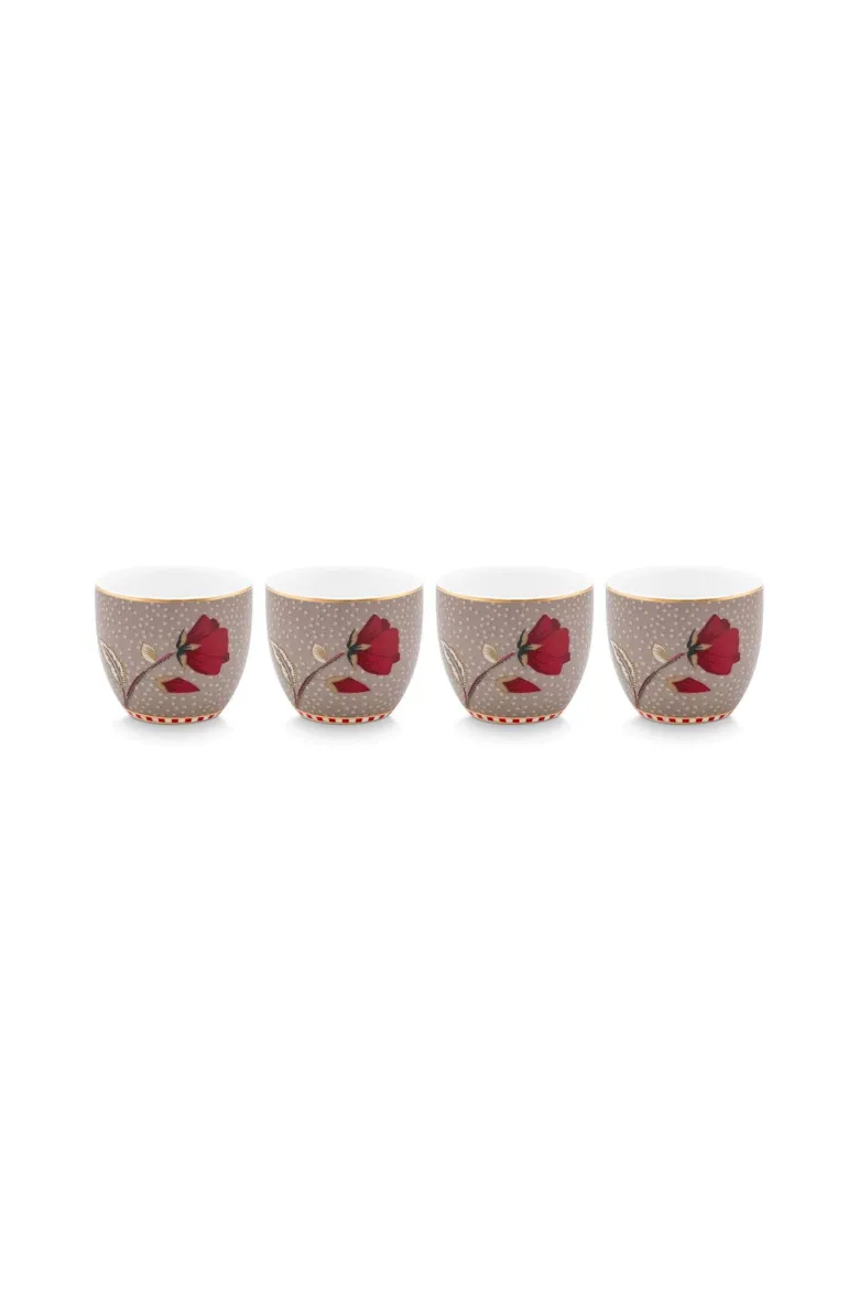 Set/4 Eierbechers Blooming Tales Fantasy Khaki