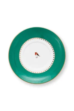 Set/2 Espresso Tasse & Untertasse Love Birds Streifen Emerald-Grün