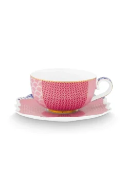 Set/2 Espresso Tasse & Untertasse Royal Rosa 125ml