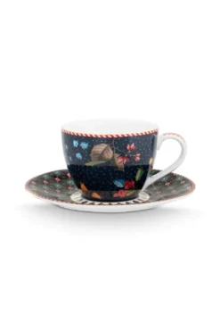 Set/2 Espresso Tasse & Untertasse Berry Blues