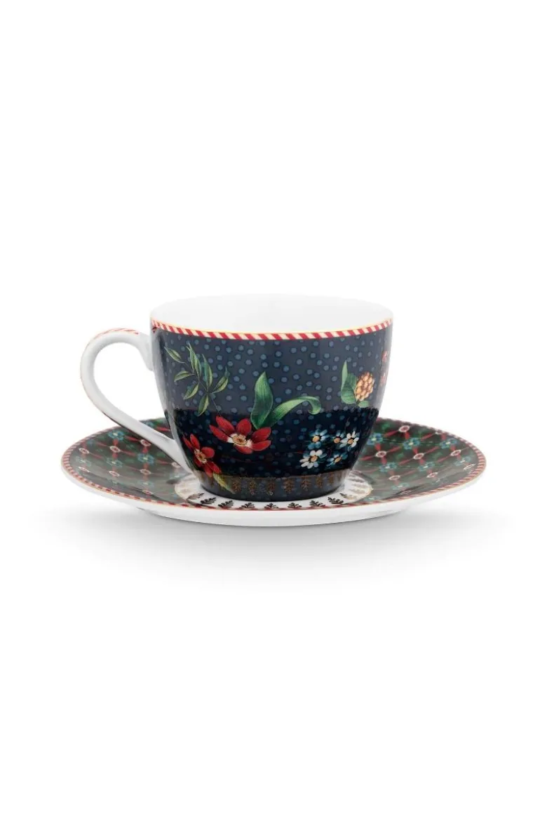 Set/2 Espresso Tasse & Untertasse Berry Blues