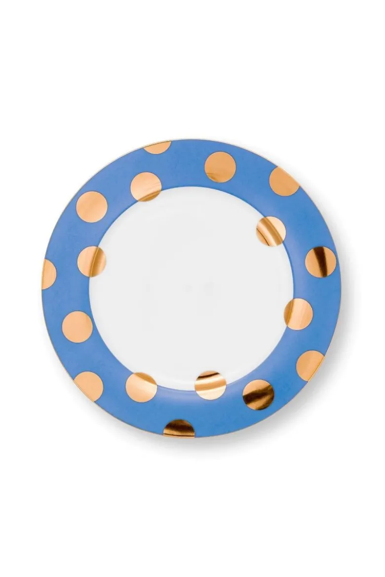 Set/2 Essteller Dot Delight Hellblau/Gold 26.5cm