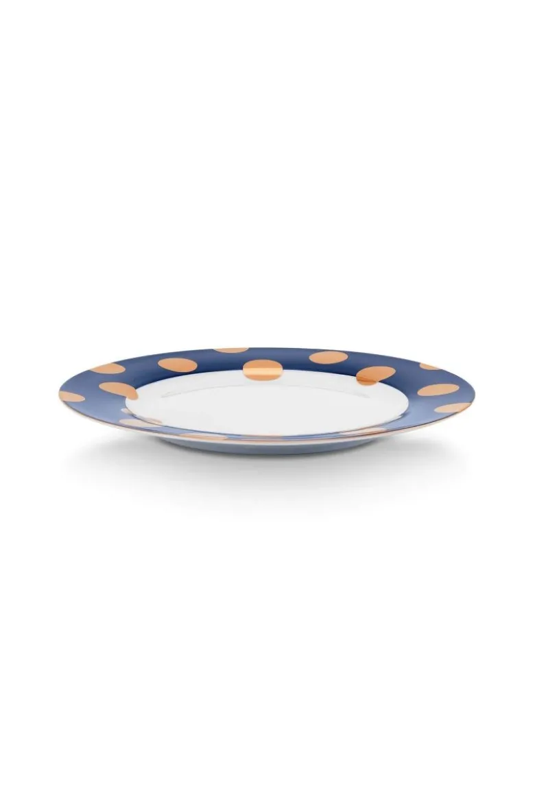 Set/2 Essteller Dot Delight Navy/Gold 26.5cm